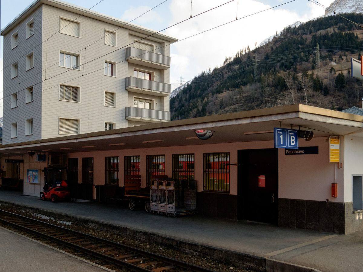 stazione di Poschiavo (trenino del Bernina)