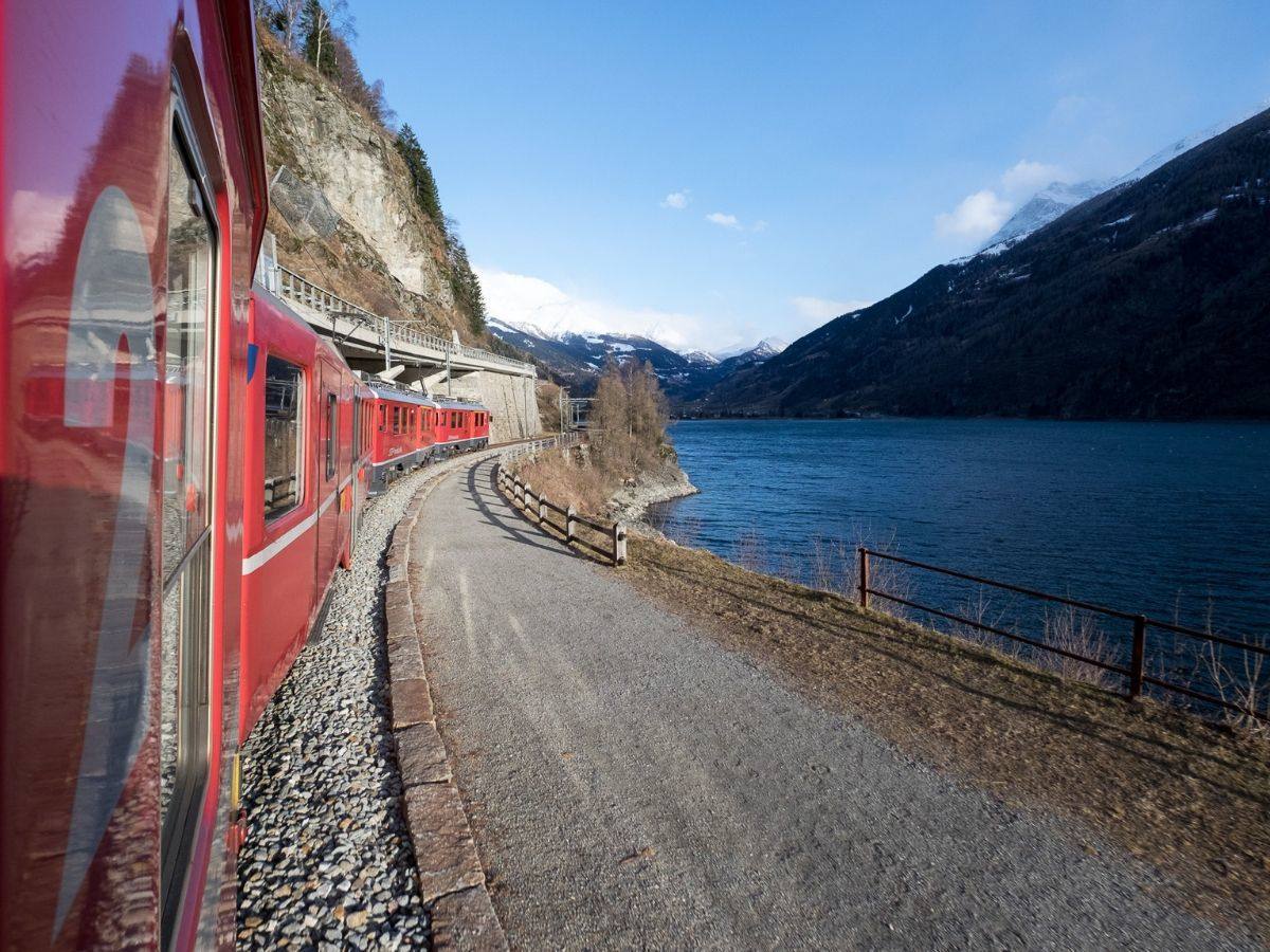 Le Prese, Miralago e il lago di Poschiavo Le Prese, Miralago e il lago di Poschiavo
