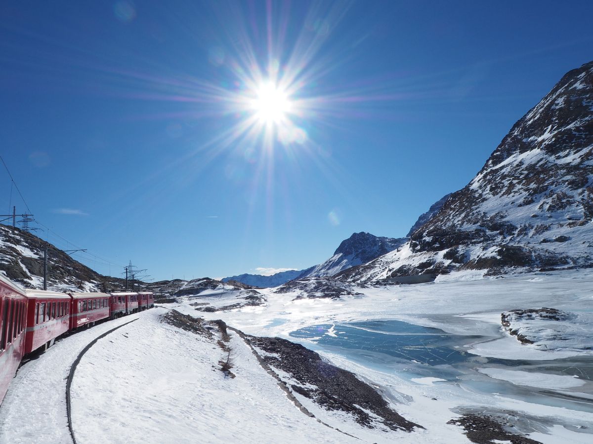 Giochi di luce e neve ad alta quota