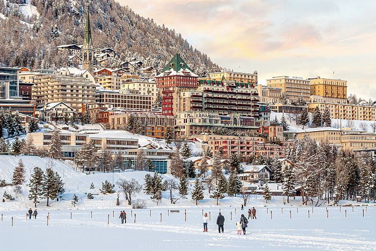 St. Moritz e il suo lago ghiacciato
